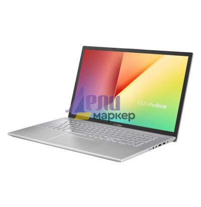 Лаптоп Asus VivoBook 17 X712EA-AU511W, Intel Core i5-1135G7 Processor 2.4 GHz (8M Cache, up to 4.2 GHz, 4 cores), 17.3`` FHD+(1920x1080), DDR4 8GB(ON BD.),512G PCIEG3 SSD, Windows 11,Transparent Silver