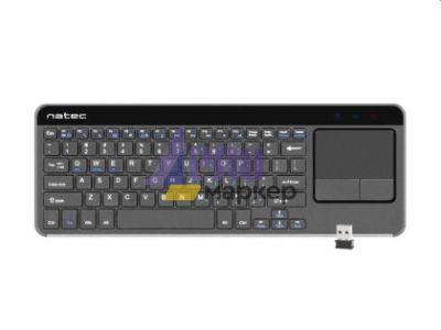 Клавиатура Natec wireless keyboard Turbot slim touch pad x-scissors us layout
