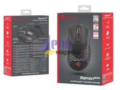 Мишка Genesis Ultralight Gaming Mouse Xenon 800 16000 dpi RGB Black