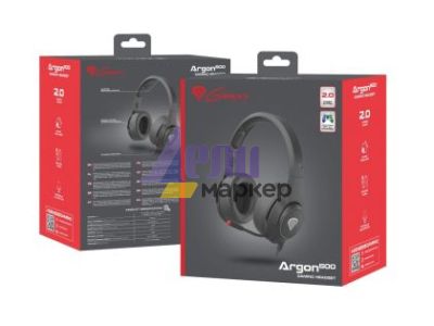 Слушалки Genesis Headset Argon 600 With Microphone Adapter Black