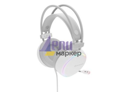 Слушалки Genesis Headset Neon 613 With Microphone RGB Illumination White