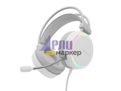 Слушалки Genesis Headset Neon 613 With Microphone RGB Illumination White