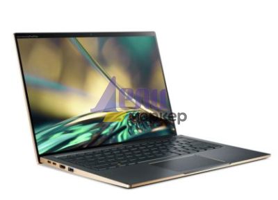 Лаптоп Acer Swift 5, SF514-56T-70F5, Core i7-1260P (up to 4.7GHz, 18MB), 14" 2.5K (2560 x 1440) IPS touch, 16GB LPDDR5, 1024GB PCIe SSD, Intel UMA, WIFI 6E BT 5.0 INTEL Killer CNVi, Backlit KB, FPR, Win 11 Home, Steam Blue+Acer 7in1 Type C dongle