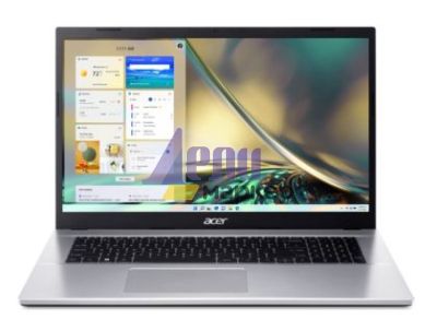 Лаптоп Acer Aspire 3, A317-54-32TL, Core i3 1215U, (up to 4.40Ghz, 10MB), 17.3" FHD (1920x1080) IPS SlimBezel AG, 1*8GB DDR4, 512GB SSD PCIe, Intel UMA Graphics,Cam&Mic, 802.11ac + BT, No OS, Silver+Acer Wireless Slim Mouse M502 WWCB, Mist green (Retail p