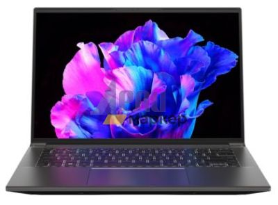 Лаптоп Acer Swift X, SFX14-71G-70TE, Core i7-13700H (up to 5.0GHz, 24MB), 14.5"WQXGA (2880x1800) OLED,120Hz, 16GB, 1024GB SSD, RTX 3050 6GB, Micro SD, WIFI 6E BT INTEL Killer CNVi, Backlit KB, FPR, Win 11 PRO, Gray+Acer 7in1 Type C dongle+Acer 15.6" Backp