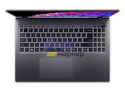 Лаптоп Acer Swift Go16, SFG16-72-7964, Intel Core Ultra 7 155H (up to 4.80 GHz, 24MB), 16" 3.2K OLED 120Hz, 32GB LPDDR5,1024GB PCIe NVMe SSD, Intel UMA, AX+BT 6E, CR Micro SD, QHDCamera, FPR, Win 11 Home, Gray