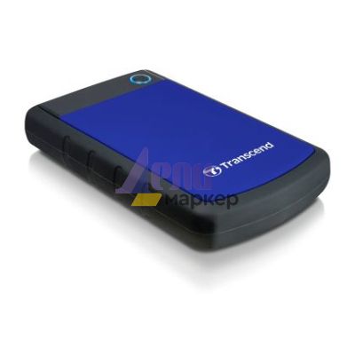 Твърд диск Transcend 2TB, 2.5" Portable HDD, StoreJet H3, Blue, Anti-shock