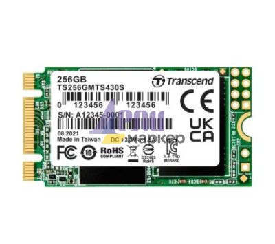 Твърд диск Transcend 256GB, M.2 2242 SSD, SATA3 B+M Key, TLC