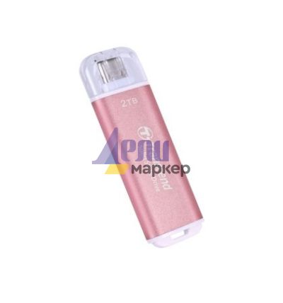 Твърд диск Transcend 2TB, USB External SSD, ESD300P, USB 10Gbps, Type C, Pink