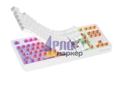 Клавиатура Genesis Gaming Keyboard Thor 230 TKL Wireless US White RGB Mechanical Outemu Red