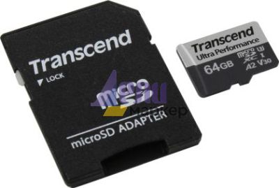Памет Transcend 64GB micro SD with adapter UHS-I U3 A2 Ultra Performance