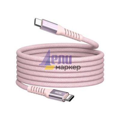 Кабел Verbatim Sync & Charge USB-C to USB-C 60W Magnetic 120 cm - Pink
