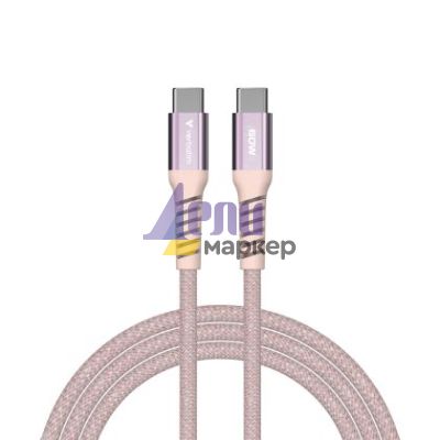 Кабел Verbatim Sync & Charge USB-C to USB-C 60W Magnetic 120 cm - Pink