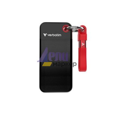 Твърд диск Verbatim Pocket SSD USB 3.2 Gen 2 1TB Black/Red