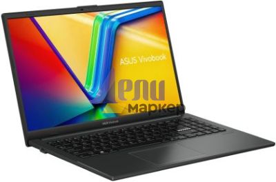 Лаптоп Asus Vivobook Go E1504FA-NJ318, AMD, Ryzen R5-7520U,,15.6" FHD (1920x1080),16GB (on bd) DDR5 , 512GB SSD,  AMD Radeon Graphics, Without OS, Black