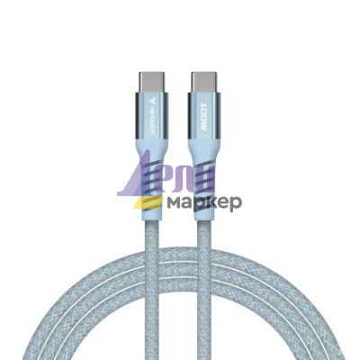 Кабел Verbatim Sync & Charge USB-C to USB-C 100W Magnetic 120 cm - Blue