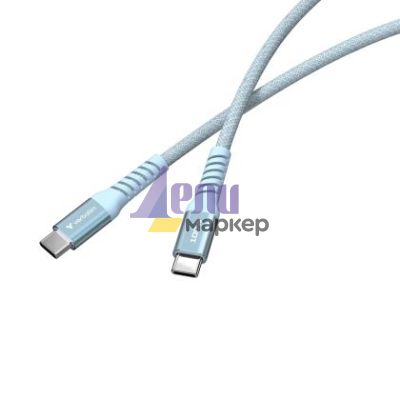 Кабел Verbatim Sync & Charge USB-C to USB-C 100W Magnetic 120 cm - Blue