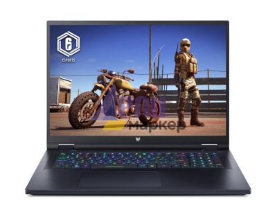 Лаптоп Acer Predator, PH18-71-75EB, Intel Core i7-13700HX (up to 5.00GHz, 30MB), 18" WUXGA (1920x1200)IPS 165 Hz, DCI-P3 100% , 1*16 GB DDR5 4800MHz, 1024GB PCIe, RTX 4060 8GB GDDR6, WIFI 6E, BT, INTEL Killer, Micro SD, FHD cam+mic, RGB-backlit Kbd, Win 1