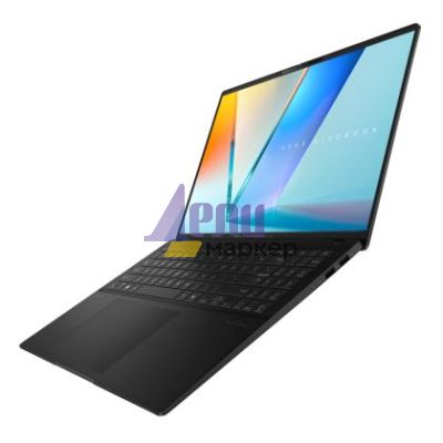Лаптоп Asus Vivobook S M5606KA-RI073,AMD KRACKAN-8C/BGA,16 "OLED WQXGA+(WQ+) 2880X1800 16:10 Bend+400nits(HDR) Glare120 Hz,24GB LPDDR5X (on BD),1TB SSD,Backlit Chiclet Keyboard 1-Zone RGB with Num-key, No OS,Neutral Black, AI PC +Backpack