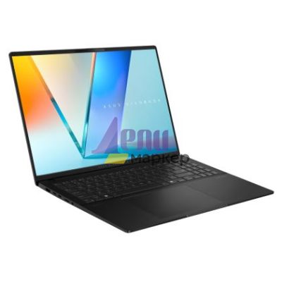 Лаптоп Asus Vivobook S M5606KA-RI078W,AMD KRACKAN-6C/BGA,16 "OLED WQXGA+(WQ+) 2880X1800 16:10 Bend+400nits(HDR) Glare120 Hz,16GB LPDDR5X (on BD),1TB SSD,Backlit Chiclet Keyboard 1-Zone RGB with Num-key, Windows 11, Neutral Black, AI PC +Backpack