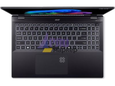 Лаптоп Acer Swift 16 AI, SF16-51-99ND, Intel Core Ultra 9 288V, 16" 2.8K OLED (2880x1800) DCI-P3 100%, 32GB LPDDR5X 6400MHz on board, 1024GB PCIe NVMe SSD, Intel UMA, QHD Cam, WiFi 7, BT 6E, Backlit Kbd, Win 11 Home, Ice Black