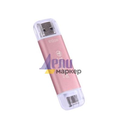 Твърд диск Transcend 512GB, USB External SSD, ESD310P, USB 10Gbps, Type C/ A, Pink
