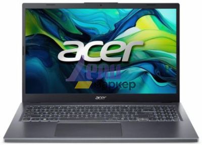 Лаптоп Acer Aspire 15, A15-51M-59Z7, Intel Core 5 120U (up to 5.00GHz, 12MB), 15.6" QHD (2560x1440) IPS SlimBezel, 1*16GB DDR5 4600MHz (1 slot free), 512GB PCIe NVMe SSD, Intel UMA, FHD Cam,WiFi 6E, BT 5.3, Backlit Kbd, No OS, Steel Gray
