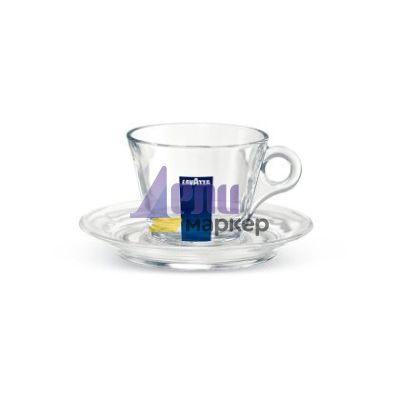 Стъклени чаши с чинийки Lavazza Glass Collection Cappuccino 12 бр.