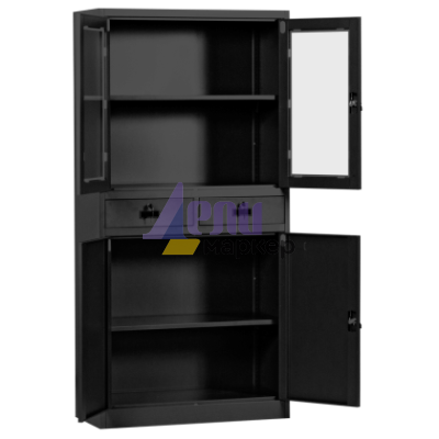 Метален шкаф Carmen CR-1247 L SAND - черен