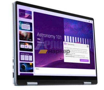 Лаптоп Dell 14 Plus 2-in-1 DB04250, Intel Ultra 7 256V (47 TOPS NPU, 8 cores, up to 4.8 GHz), 14" 16:10 FHD+(1920x1200) Touch 300nits WVA AG, 16GB, LPDDR5X, 8533MT/s (onboard), 1TB M.2 SSD PCIe, Intel Arc, FHD RGB and Mic, Wi-Fi 7, FPR, Backlit Kb, Win 11