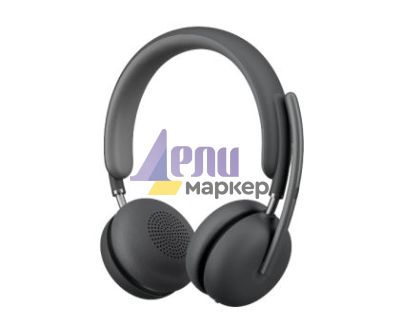Слушалки Logitech Zone Wireless 2 Headset, Teams - GRAPHITE