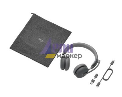 Слушалки Logitech Zone Wireless 2 Headset, Teams - GRAPHITE