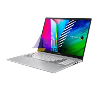 Лаптоп Asus Vivobook Pro X16 OLED, N7600ZE-OLED-L741X,Intel Core i7-12700H, 2.3 GHz (24M Cache, up to 4.7 GHz, 6P+8E cores), 16" 4K (3840 x 2400) OLED 16:10 aspect ratio,DDR5 32 GB(on BD),1TBPCIEG3 SSD, RTX3050 Ti 4 GB, Windows 11 Pro, Cool Silver