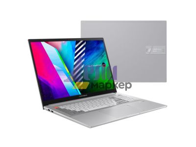 Лаптоп Asus Vivobook Pro X16 OLED, N7600ZE-OLED-L741X,Intel Core i7-12700H, 2.3 GHz (24M Cache, up to 4.7 GHz, 6P+8E cores), 16" 4K (3840 x 2400) OLED 16:10 aspect ratio,DDR5 32 GB(on BD),1TBPCIEG3 SSD, RTX3050 Ti 4 GB, Windows 11 Pro, Cool Silver