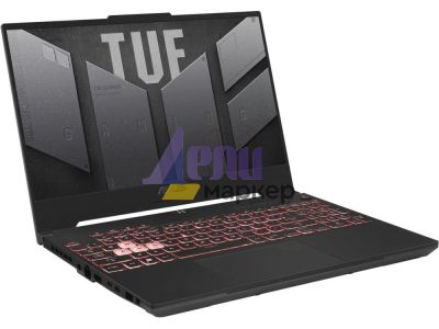 Лаптоп Asus TUF A15 FA507RF-HN032,AMD Ryzen 7 6800HS,15.6" FHD (1920x1080)144 Hz,16GB DDR5 4800(2*8),PCIE NVME 1TB M.2 SSD,  RTX 2050 4GB GDDR6,Wi-Fi 6(802.11ax),Backlit Chiclet Keyboard 1-Zone RGB, no OS, Mecha Gray