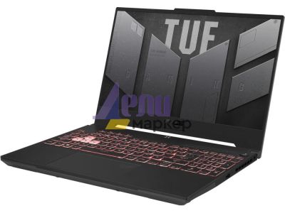 Лаптоп Asus TUF A15 FA507RC-HN056,AMD Ryzen 7 6800HS ,15.6" FHD (1920x1080)144 Hz,16GB DDR5 4800(2*8),PCIE NVME 1TB M.2 SSD,  RTX 3050  4GB GDDR6,Wi-Fi 6(802.11ax),Backlit Chiclet Keyboard 1-Zone RGB, no OS, Mecha Gray