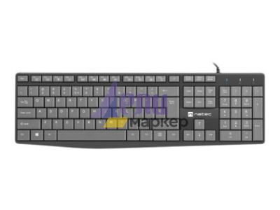 Клавиатура Natec keyboard Nautilus SLIM Black-Grey US layout