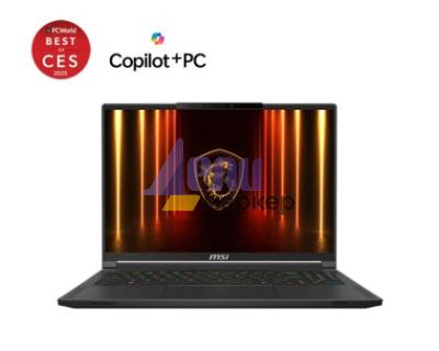 Лаптоп MSI Stealth A16 AI+ A3XWHG, NVIDIA GeForce RTX 5070 Ti 12GB GDDR7 992 AI TOPS, AMD Ryzen AI 9 HX 370 (12C, 24T, Up to 5.1 GHz 24MB L3), 16" 16:10 QHD+(2560x1600) OLED, 240hz, 1ms, 32GB DDR5 LPDDR5x-7500, 2TB  PCIe Gen4x4 SSD, Wi-Fi 7, Windows 11 Ho