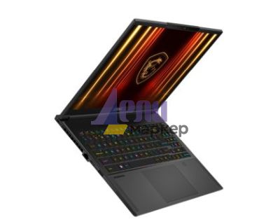 Лаптоп MSI Stealth A16 AI+ A3XWHG, NVIDIA GeForce RTX 5070 Ti 12GB GDDR7 992 AI TOPS, AMD Ryzen AI 9 HX 370 (12C, 24T, Up to 5.1 GHz 24MB L3), 16" 16:10 QHD+(2560x1600) OLED, 240hz, 1ms, 32GB DDR5 LPDDR5x-7500, 2TB  PCIe Gen4x4 SSD, Wi-Fi 7, Windows 11 Ho