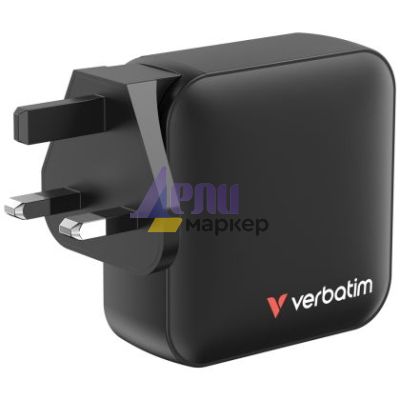 Зарядно устройство Verbatim Mini GaN Charger 165W 4 Port US plug with EU and UK adaptors