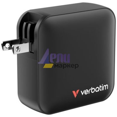 Зарядно устройство Verbatim Mini GaN Charger 165W 4 Port US plug with EU and UK adaptors