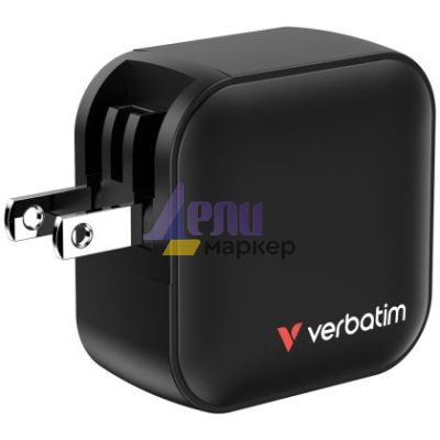 Зарядно устройство Verbatim Mini GaN Charger 70W 3 Port US plug with EU and UK adaptors