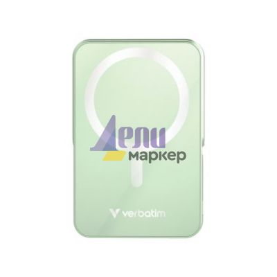 Външна батерия Verbatim Charge 'n' Go Power Bank with Stand Magnetic Wireless 10000mAh Green