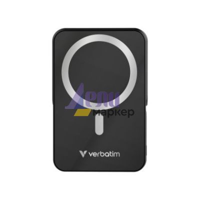 Външна батерия Verbatim Charge 'n' Go Power Bank with Stand Magnetic Wireless 10000mAh Black