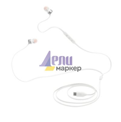 Слушалки JBL T310C WHT USB-C In-ear headphones
