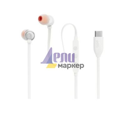 Слушалки JBL T310C WHT USB-C In-ear headphones