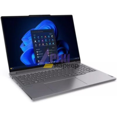 Лаптоп Lenovo ThinkBook 16p G5 Intel Core i9-14900HX (up to 5.8GHz, 36MB), 32GB(16+16)GB DDR5 5600MHz, 1TB SSD, 16" 3.2K (3200x2000) IPS AG, NVIDIA GeForce RTX 4060/8GB, FHD&IR Cam, Color Calibration, Backlit KB, Storm Grey, WLAN, BT, FPR, DOS, 3Y Onsite