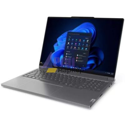 Лаптоп Lenovo ThinkBook 16p G5 Intel Core i9-14900HX (up to 5.8GHz, 36MB), 32GB(16+16)GB DDR5 5600MHz, 1TB SSD, 16" 3.2K (3200x2000) IPS AG, NVIDIA GeForce RTX 4060/8GB, FHD&IR Cam, Color Calibration, Backlit KB, Storm Grey, WLAN, BT, FPR, DOS, 3Y Onsite