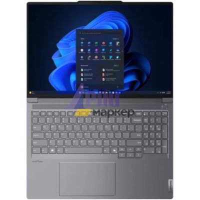 Лаптоп Lenovo ThinkBook 16p G5 Intel Core i9-14900HX (up to 5.8GHz, 36MB), 32GB(16+16)GB DDR5 5600MHz, 1TB SSD, 16" 3.2K (3200x2000) IPS AG, NVIDIA GeForce RTX 4060/8GB, FHD&IR Cam, Color Calibration, Backlit KB, Storm Grey, WLAN, BT, FPR, DOS, 3Y Onsite