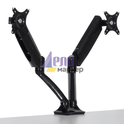 Стойка за два монитора с газов амортисьор Carmen CR-502-2 - черна